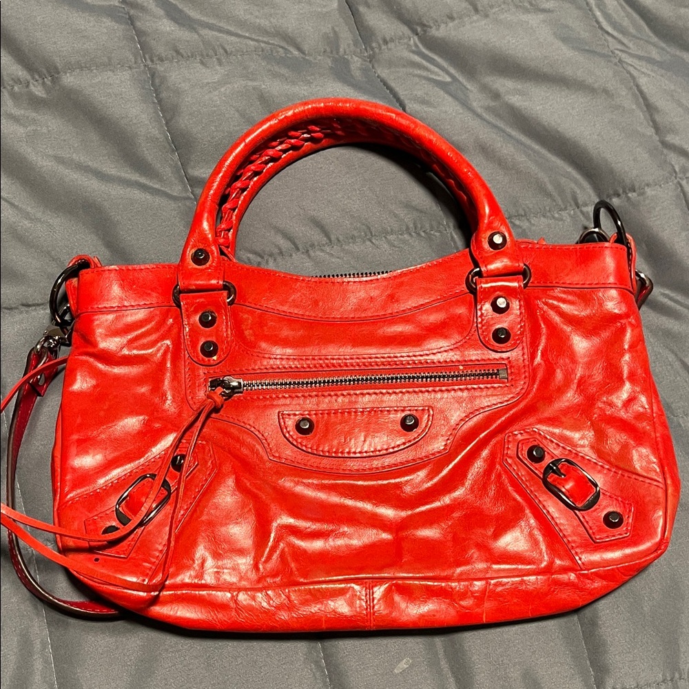 Red Leather Handbag